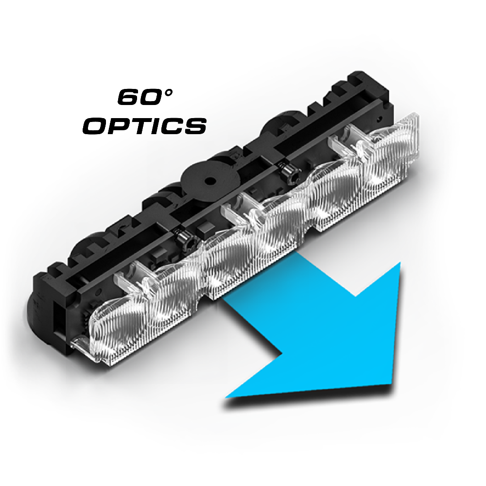 Feniex Fusion-A Front Interior Visor Light Bar 60 Optics