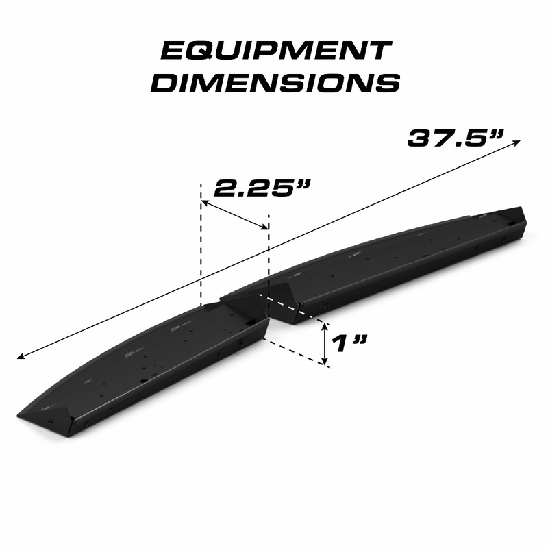 Feniex Fusion-A Front Interior Visor Light Bar Equipment Dimensions