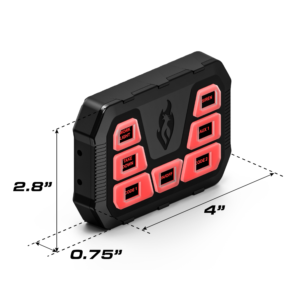 Feniex 4200 Mini Controller Dimensions