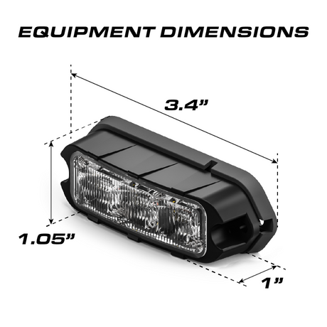 Feniex Quad Q3 Surface Mount Equipment Dimensions