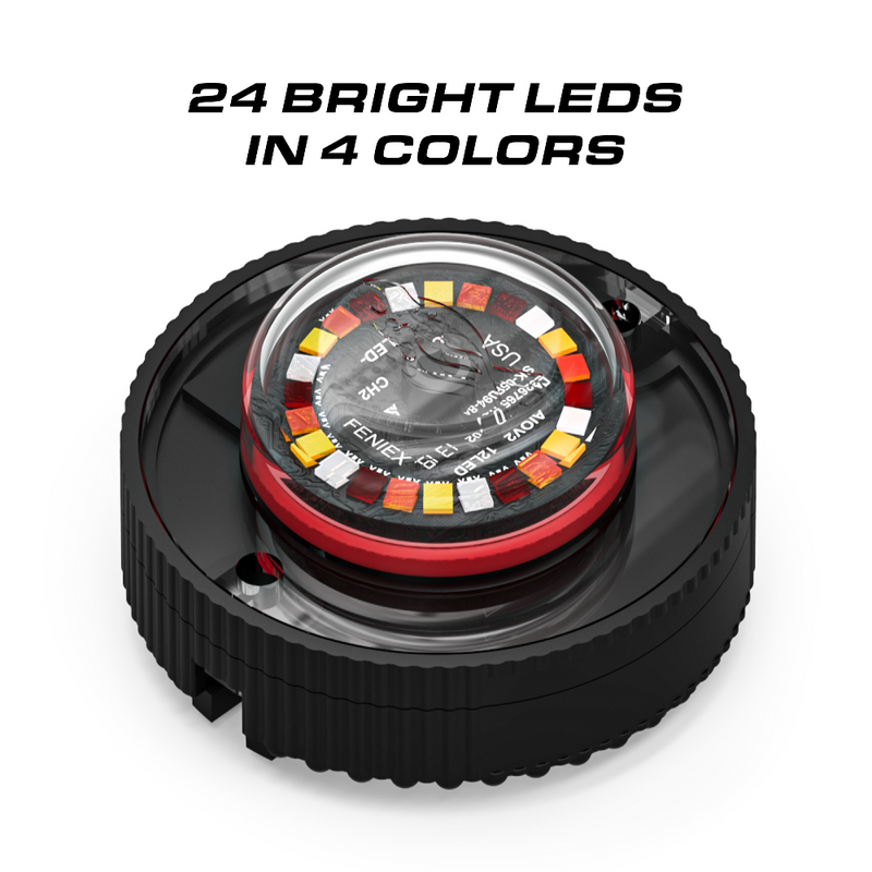 Feniex Quad Cannon LED Hide-Away 24 Bright LEDS In 4 Colors 