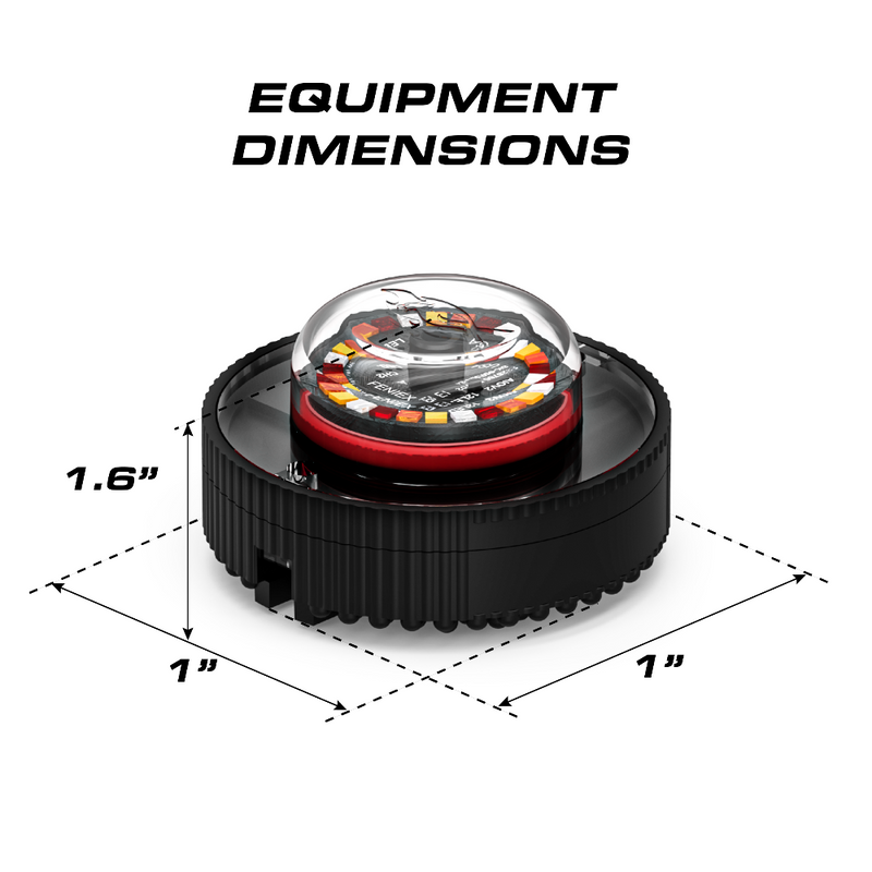 Feniex Quad Cannon LED Hide-Away Equipment Dimensions