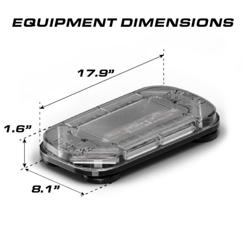 Feniex Quantum 18" Mini Light Bar Equipment Dimensions