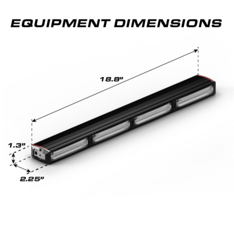 Feniex Quantum 400 Stick Light Equipment Dimensions