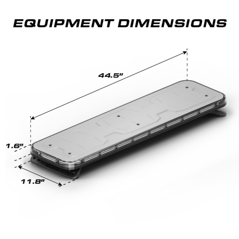 Feniex Quantum 44" GPL Light Bar Equipment Dimensions