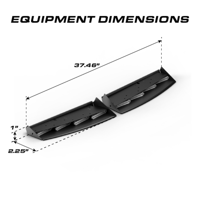 Feniex Quantum Interior Front Light Bar Equipment Dimensions