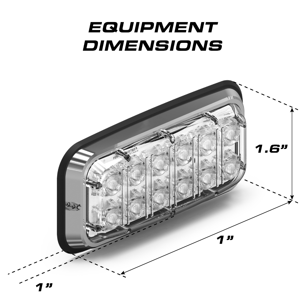 Feniex Spot Lux Surface Mount Dimensions