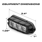 Feniex T3 Surface Mount Grille Light Dimensions